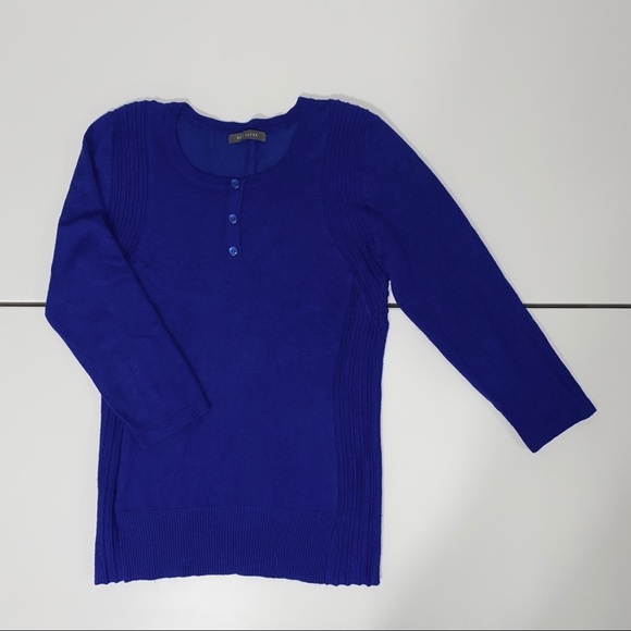SUZY SHIER CASUAL ROYAL BLUE TOP - Picture 1 of 3